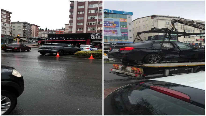 İki otomobil çarpıştı: 1 Yaralı