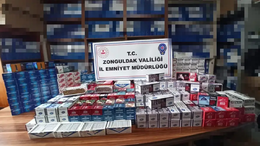 Ereğli ve Alaplı'da sahte içki ve makaron ele geçirildi