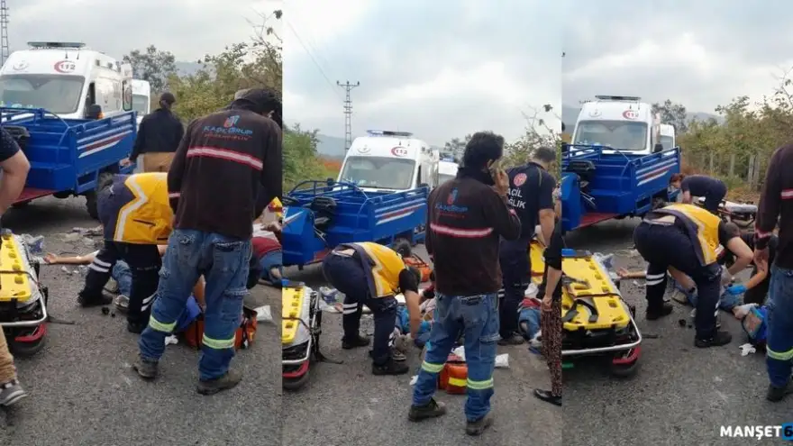 Fındık tarlasına gideceklerdi… Yaralılar var