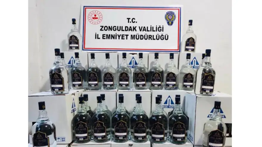 KOM 496 litre etil alkol ele geçirdi...