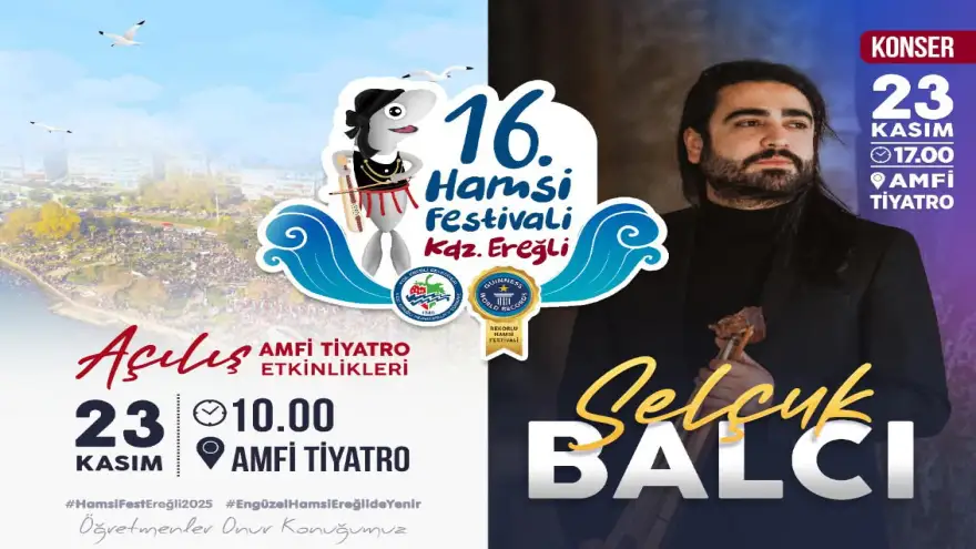 16. HAMSİ FESTİVALİ 23 KASIM PAZAR GÜNÜ YAPILACAK