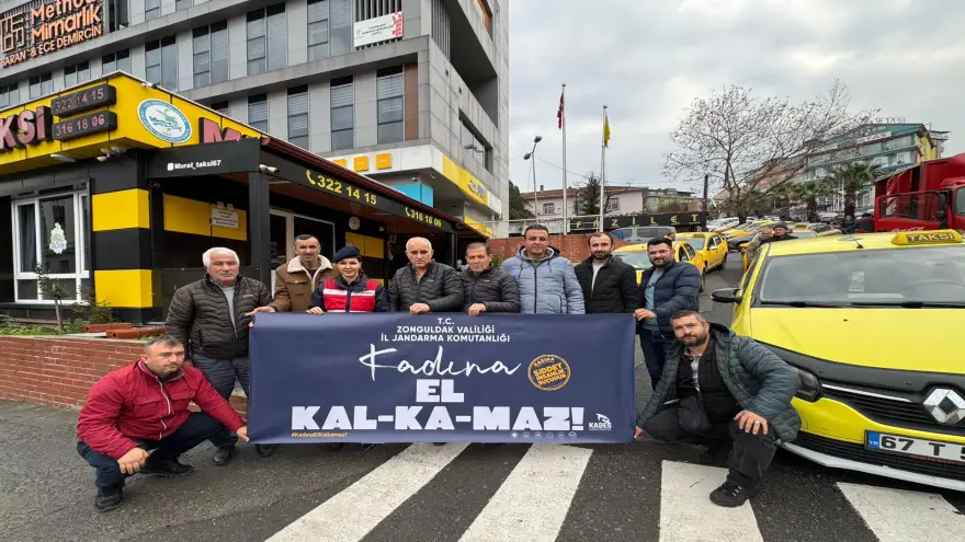 Taksi esnafına “Kadına El Kalkamaz” bilgilendirmesi