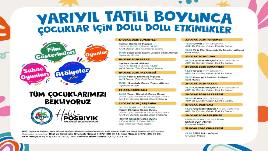 YARIYIL TATİLİNDE DOLU DOLU ETKİNLİKLER..