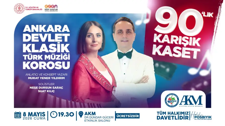Ankara Devlet Klasik Türk Müziği Korosu, Cuma Günü Ereğli’de Sahne Alacak