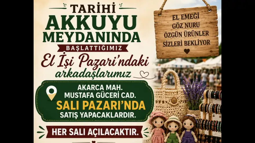 Akkuyu’nun El İşi Üreticileri Salı Pazarı’na Taşındı