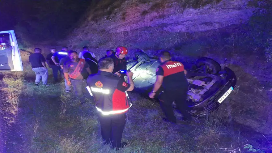 Ereğli'de Otomobil Takla Attı: 2'si Çocuk 4 Yaralı