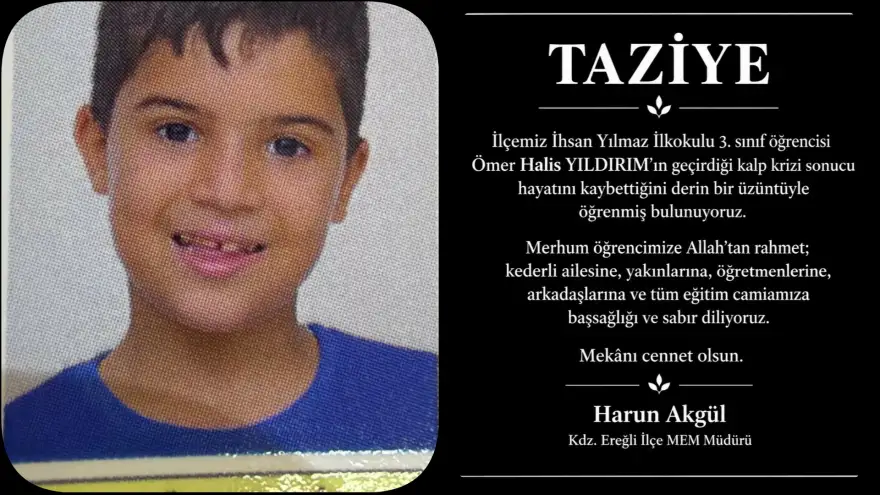 Karadeniz Ereğli’de Acı Olay: 9 Yaşındaki Öğrenci Hayatını Kaybetti