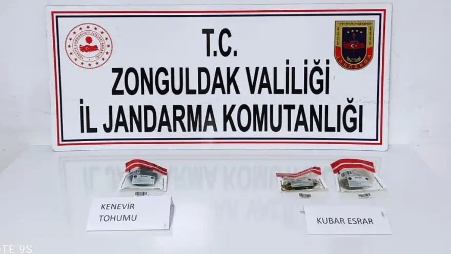 Jandarma kubar esrar ve kenevir tohumu ele geçirdi