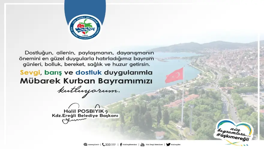Posbıyık: "Kurban Bayramınızı Kutluyorum"