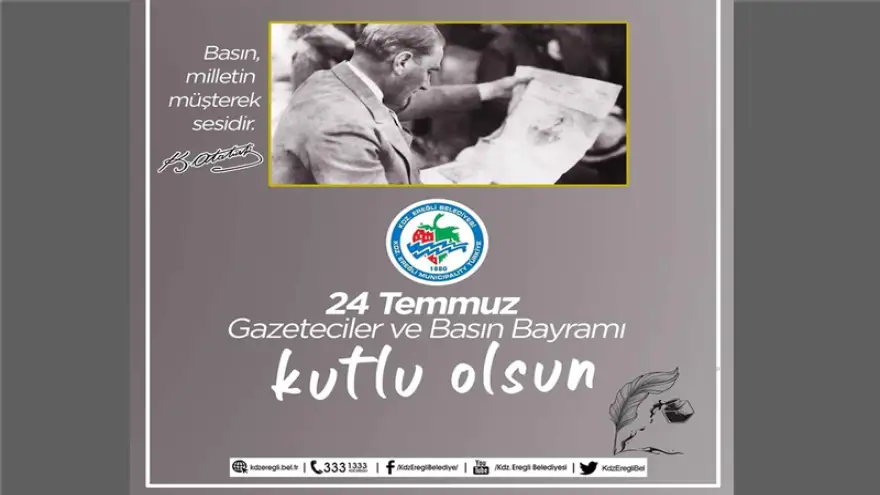 24 Temmuz Gazeteciler ve Basın Bayramını kutluyorum