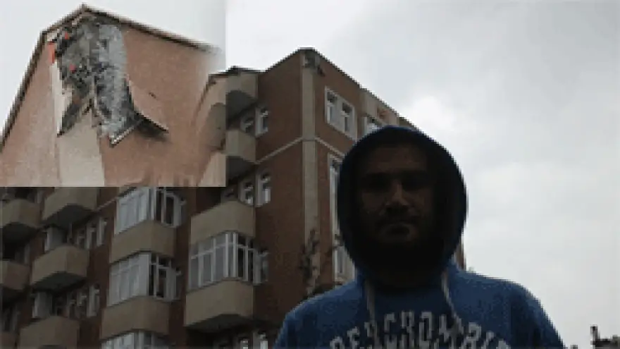 EREĞLİ'DE BİNAYA YILDIRIM DÜŞTÜ