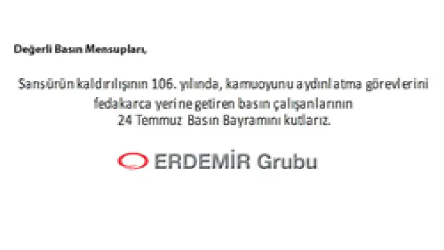 ERDEMİR GRUBU BASIN BAYRAMINI KUTLADI
