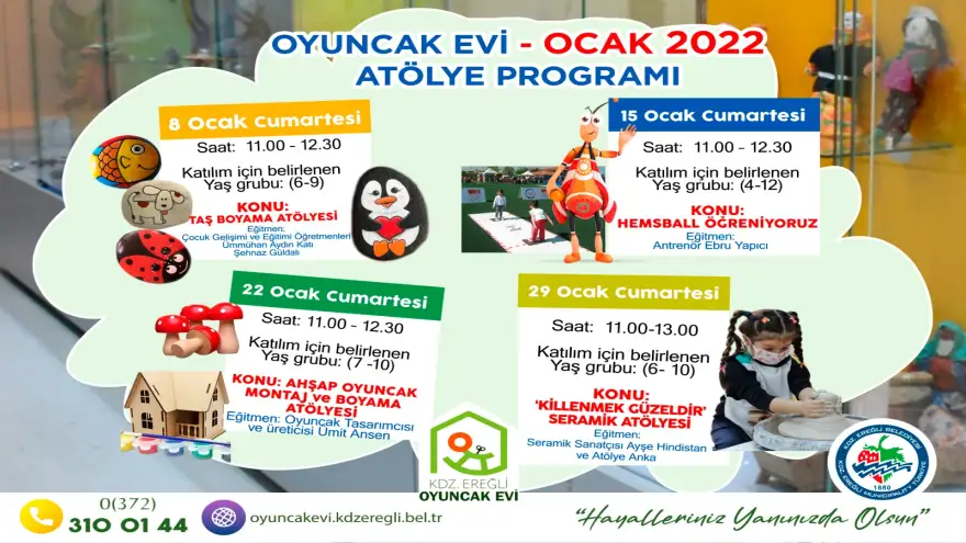 Oyuncak evi’nde yeni yılın ilk atölye takvimi açıklandı