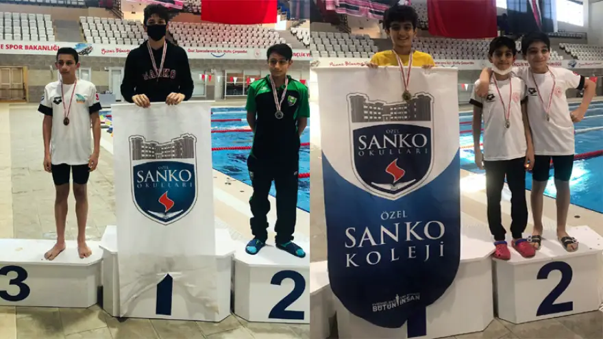SANKO okulları öğrencileri 27 madalya kazandı
