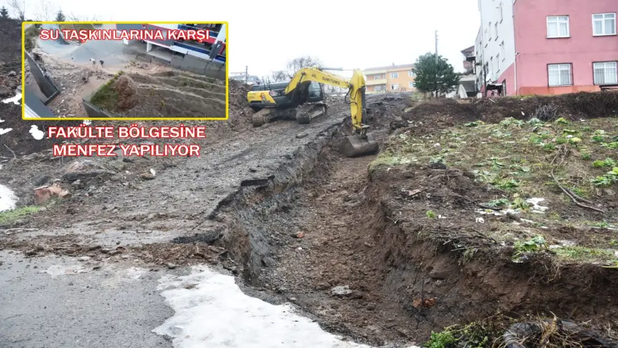 Fakülte Bölgesinde Yağmur Suyu Taşkınları Önlenecek