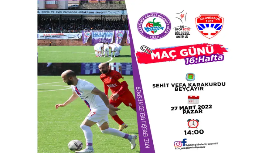 Kdz. Ereğli Belediyespor 27 Mart Pazar maç programı