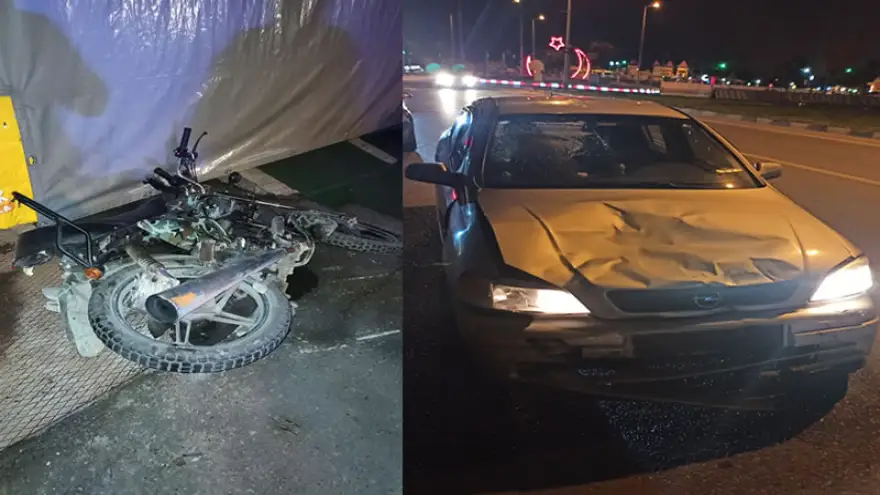 Otomobil ile motosiklet çarpıştı: 1 Yaralı