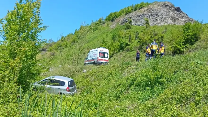Direksiyon hakimiyetine kaybetti tarlaya uçtu