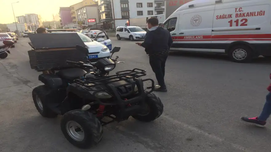 Aşırı alkollü sürücü ATV'yi devirdi