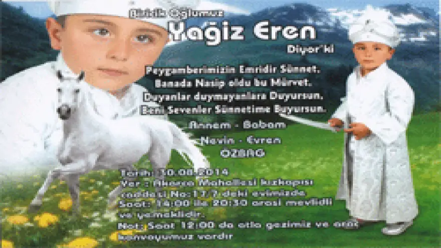 YAĞIZ EREN ERKEKLİĞE İLK ADIMINI ATIYOR