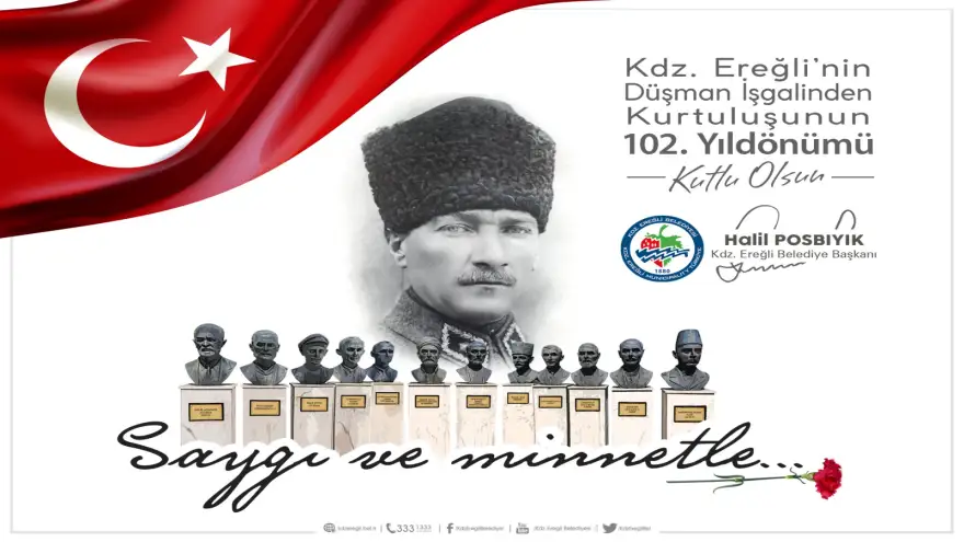 Başkan Posbıyık, Ereğli’nin Kurtuluşuunun 102. Yılını Kutladı