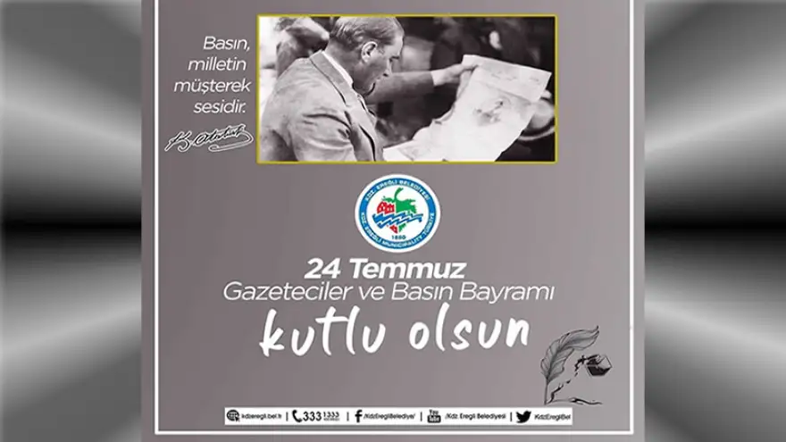 24 Temmuz Gazeteciler ve Basın Bayramı Kutlu Olsun...