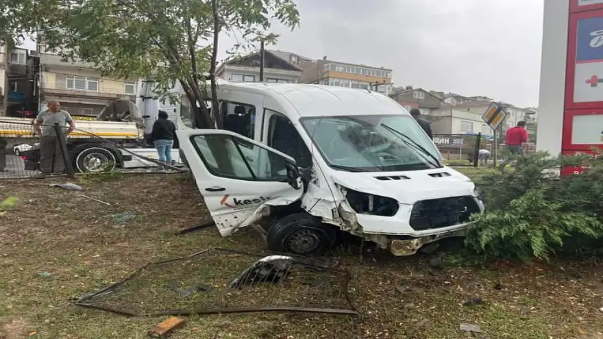 Kaza anı güvenlik kameralarına saniye saniye yansıdı