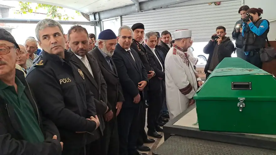 Polis memuru son yolculuğuna uğurlandı..