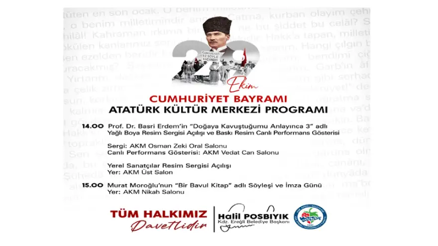 Oyuncak Evi Ve AKM’de Cumhuriyet Bayramı Etkinlikleri