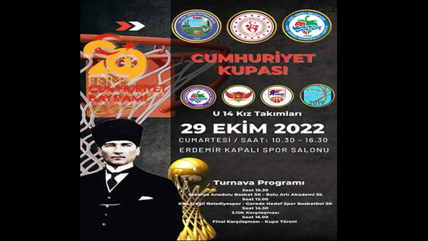 Cumhuriyet Kupası 29 Ekim’de Erdemir Kapalı Spor Salonu’nda