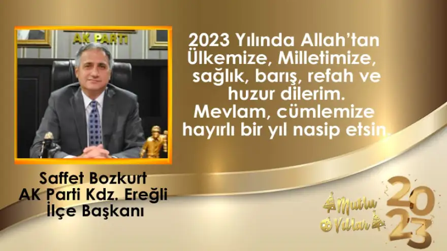 Yeni yılınızı kutlar, sağlıklı ve mutlu bir yaşam diler