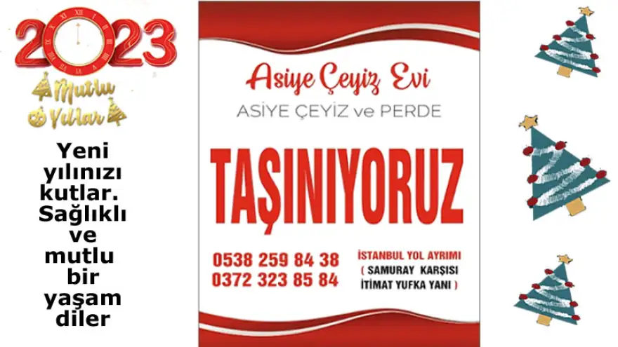 Yeni yılınızı kutlar, sağlıklı ve mutlu bir yaşam diler