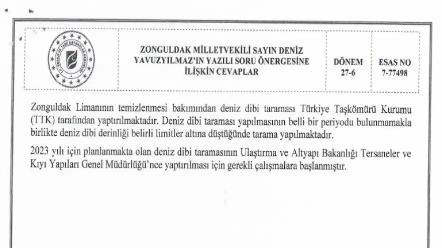 Yavuzyılmaz Meclise taşımıştı, Zonguldak Limanı nihayet temizleniyor!