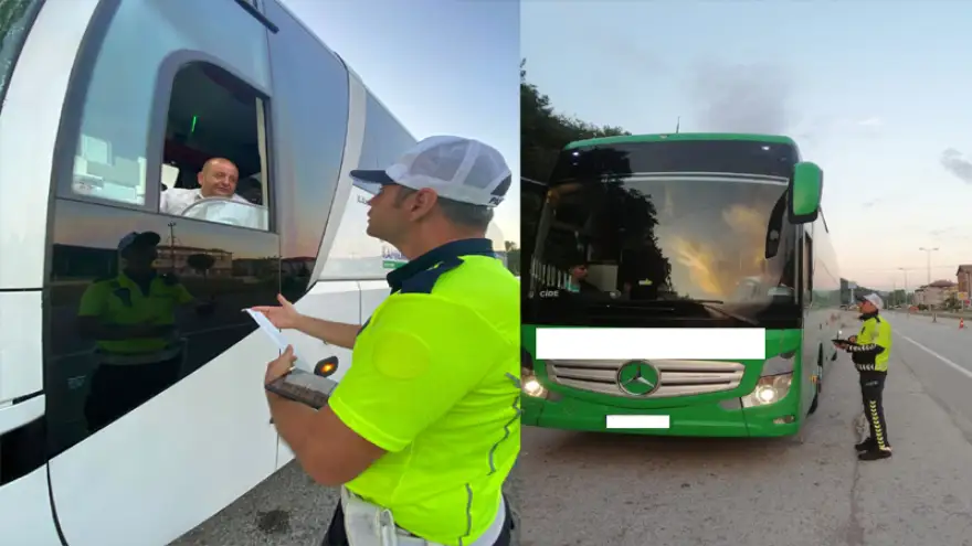 Kurban Bayramında yolcu taşımacılığı yapan araçlar denetlendi..