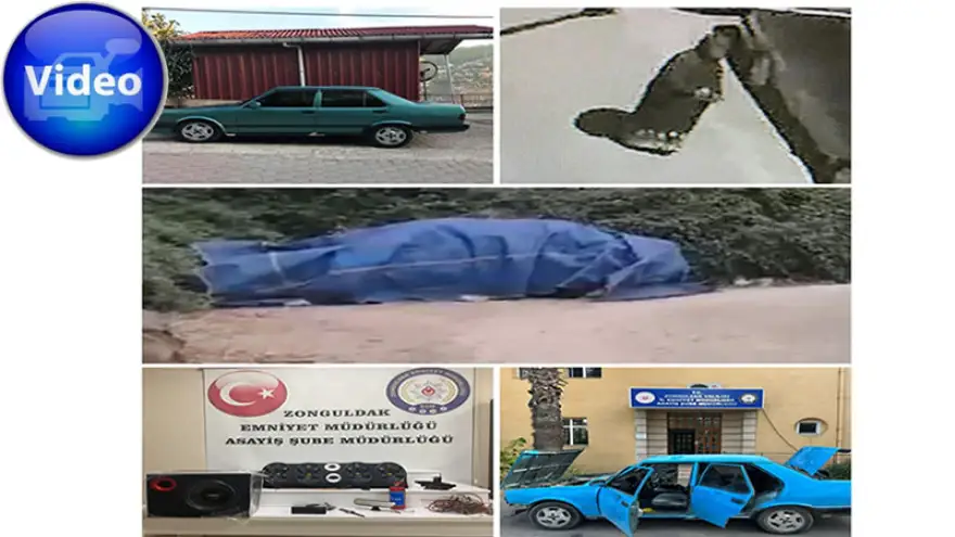 Etek giydi, araba çaldı kameralara yakalandı