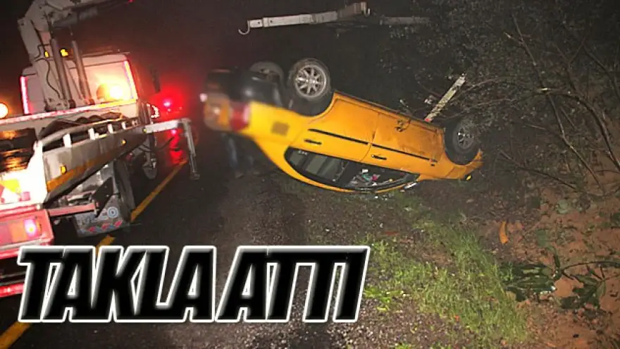 TİCARİ TAKSİ TAKLA ATTI