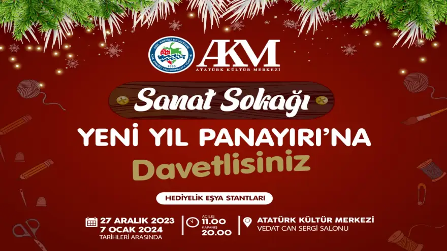 Sanat sokağı yeni yıl panayırı’na davetlisiniz!