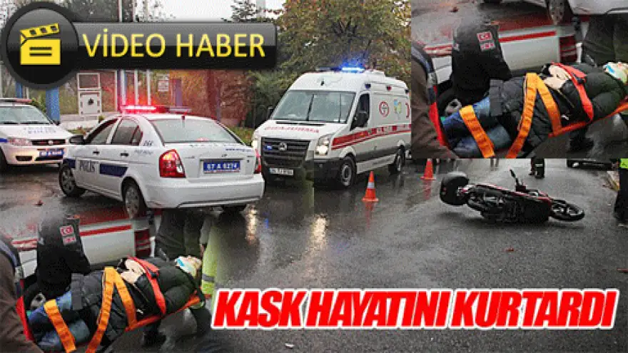 Kask Hayatını Kurtardı