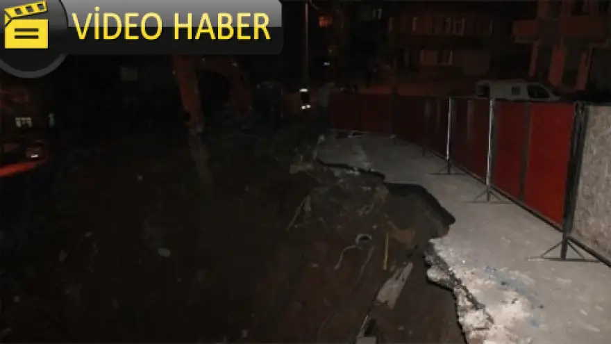 YOL ÇÖKTÜ,DOĞALGAZ PATLADI