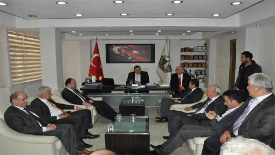 AKIN VE YÖNETİMİ , BAŞKAN TEKİNİ ZİYARET ETTİ