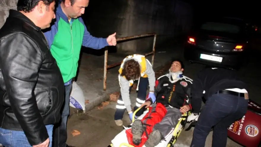 KURYE KAZA YAPTI:1 YARALI