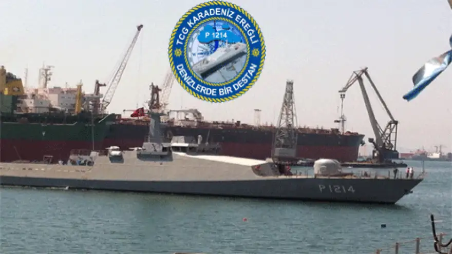 TCG KDZ.EREĞLİ(P-1214)GEMİSİ EREĞLİ ASKERİ LİMANINA KONUŞLANDI 
